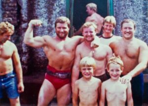 Mighty Ben Hartigan, Posing In Red Trunks